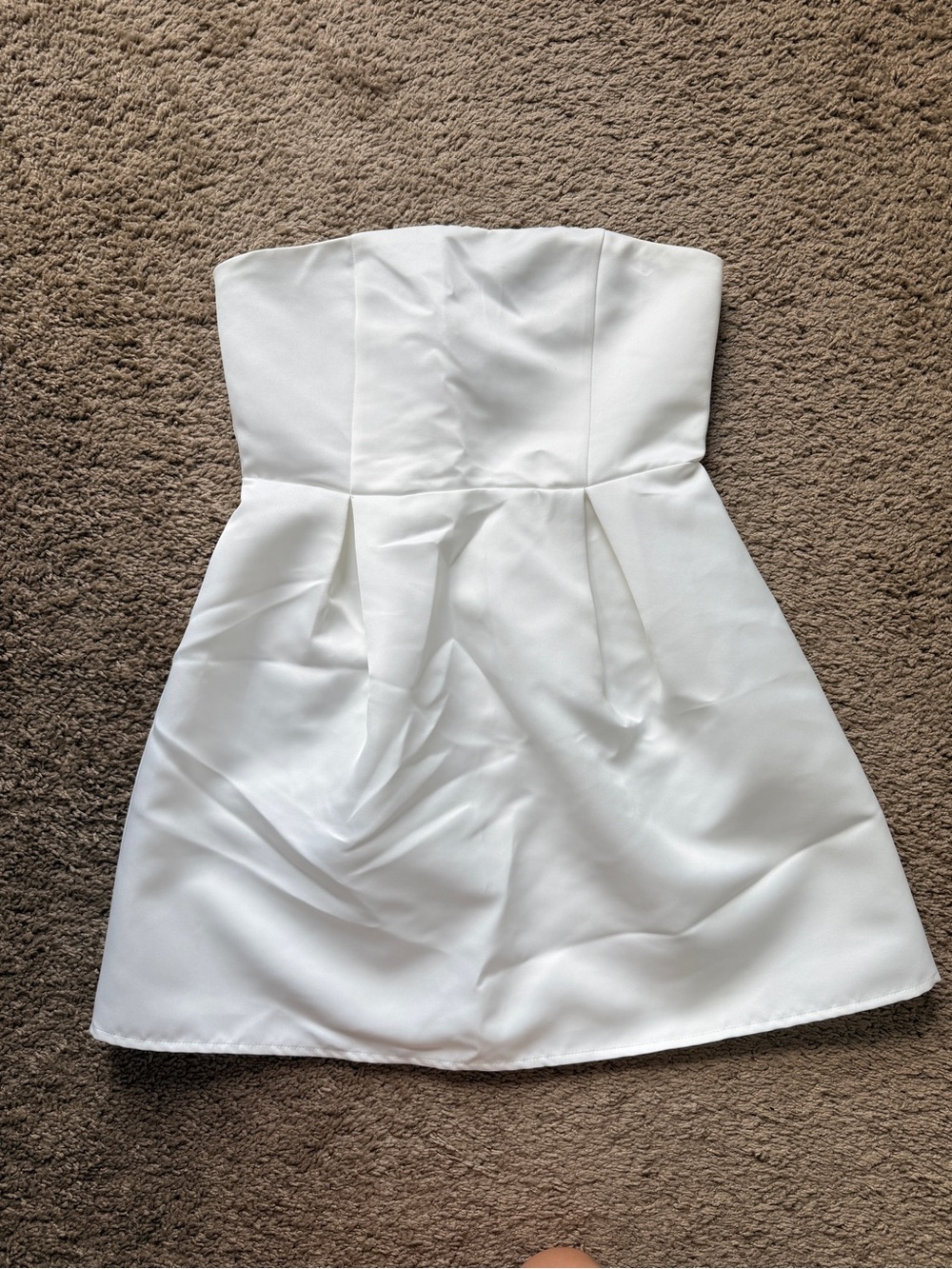 Princess Polly Strapless White A-Line Mini Dress